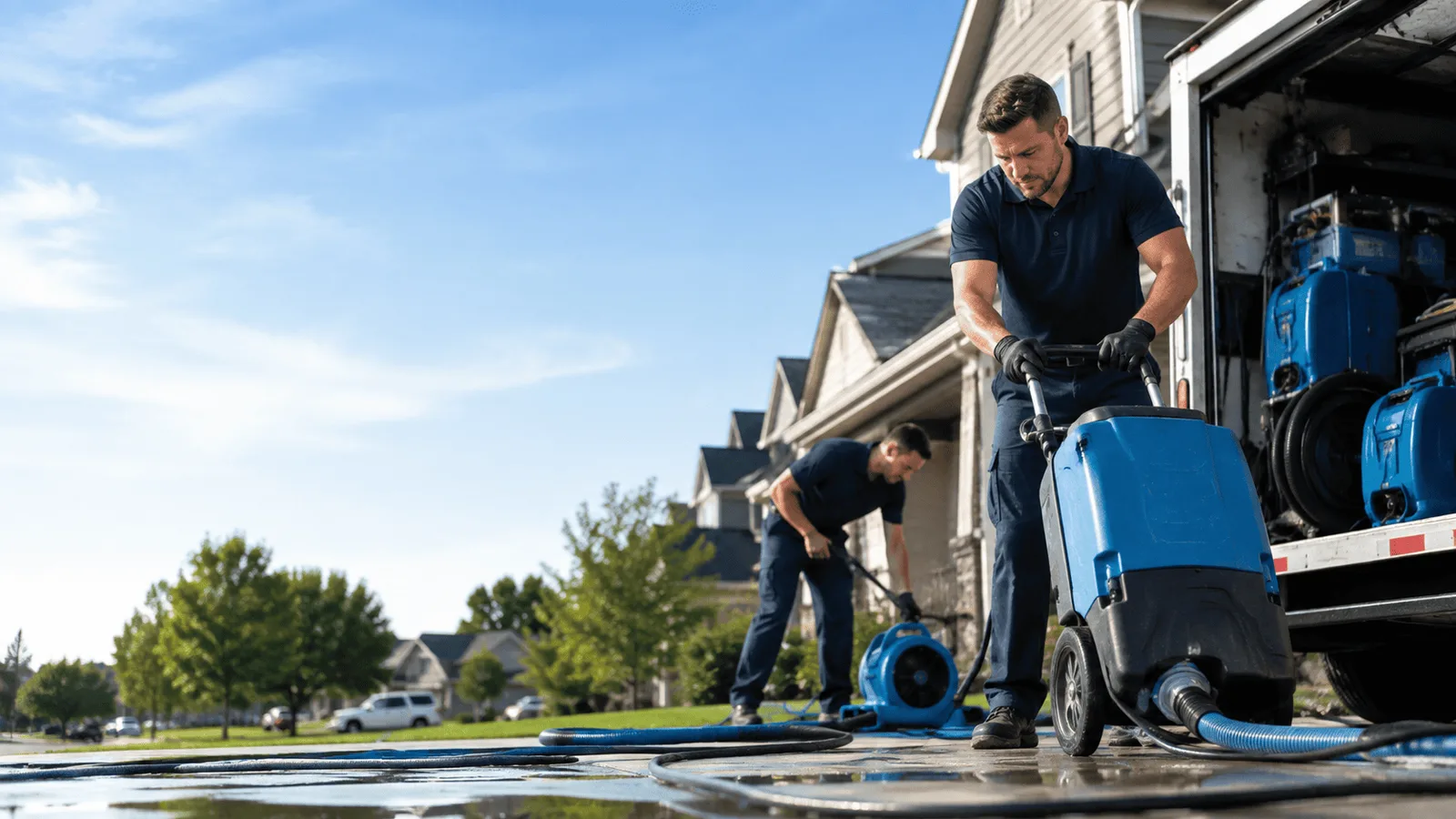 Dehumidification being performed in Louisville, OH